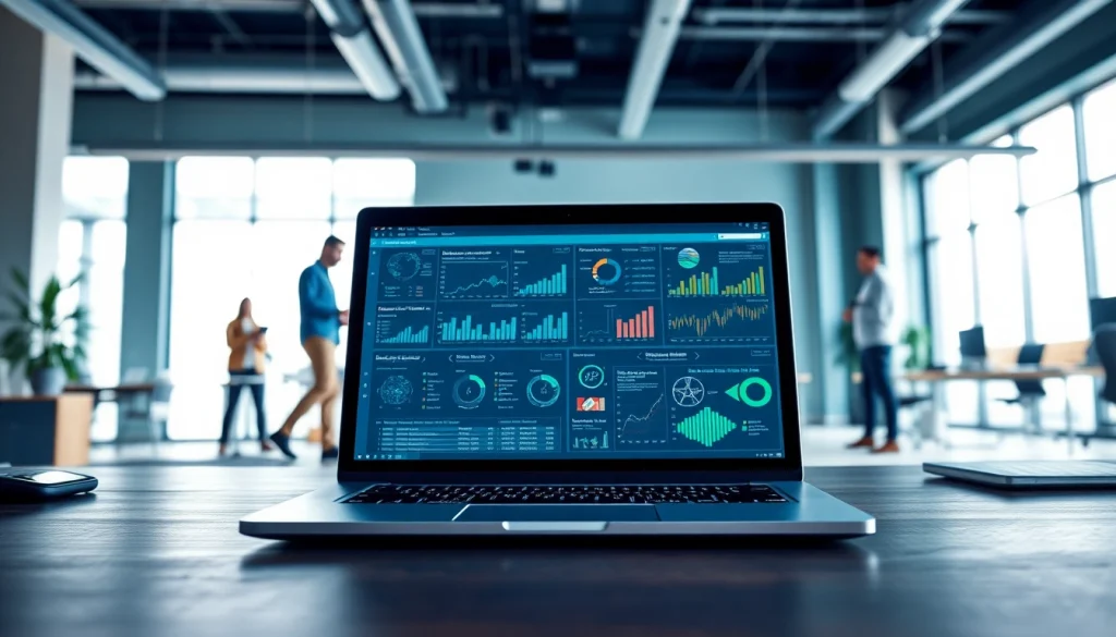 Visualize technology advancements through a modern workspace showcasing innovative devices and engaging collaboration.