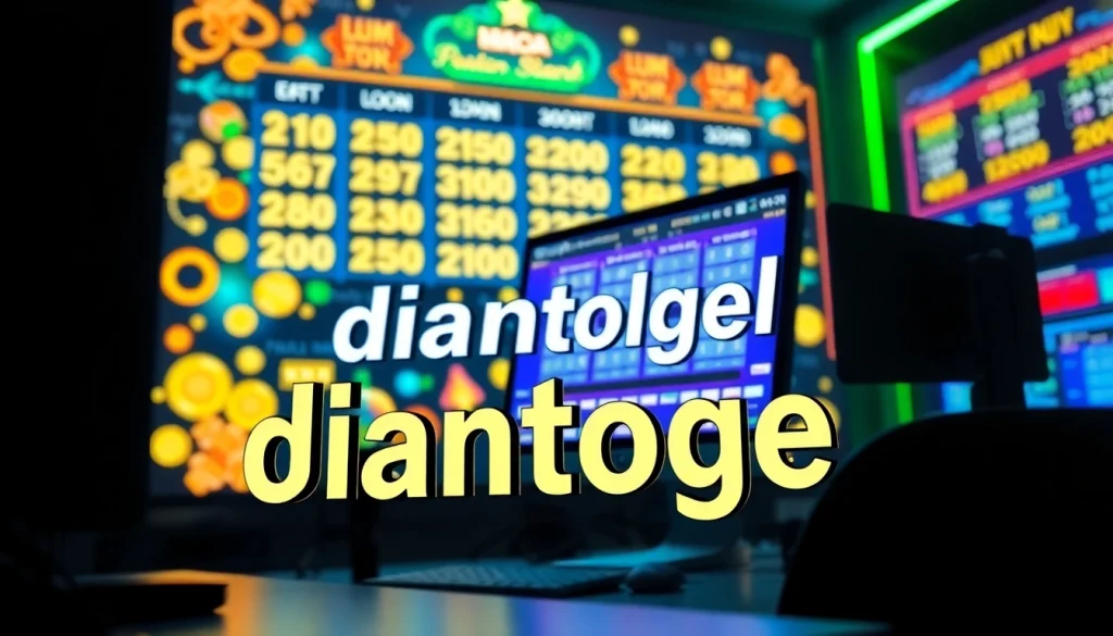 diantogel tampil dalam suasana permainan lotere digital yang menarik dan penuh warna.