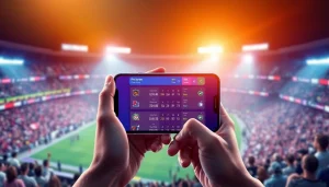Engaging smartphone interface of sports betting apps Oklahoma with vibrant odds and logos.
