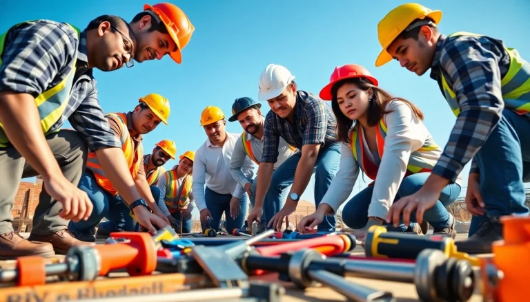 Students learning at construction trade schools in Texas, engaged in practical training.