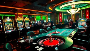 Thu hút người chơi tại bàn casino Tik88 tinh tế với các máy đánh bạc sống động.