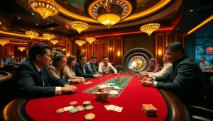 Experience the thrill of professional gambling at https://uu88.casa/ with players strategizing at a high-stakes poker table.