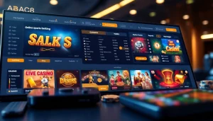 Engaging online gambling interface showcasing ABC8's diverse gaming options.