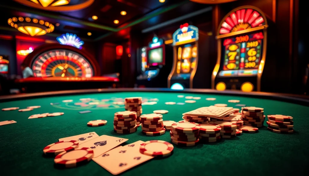 Experience the thrill of gambling at 7mcn with a luxurious casino poker setup.