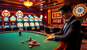Experience the thrill of high-stakes poker at 388bet with vibrant chips and elegant casino ambiance.