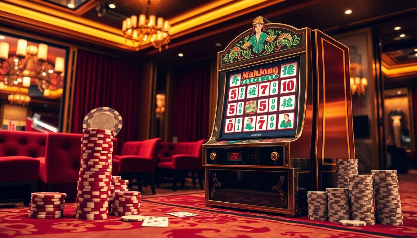 Experience the excitement of slot demo mahjong at a luxurious casino gaming setting.
