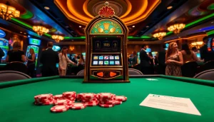 Rasakan pengalaman bermain slot depo pulsa yang mendebarkan dengan suasana kasino yang elegan dan mesin slot yang berwarna-warni.