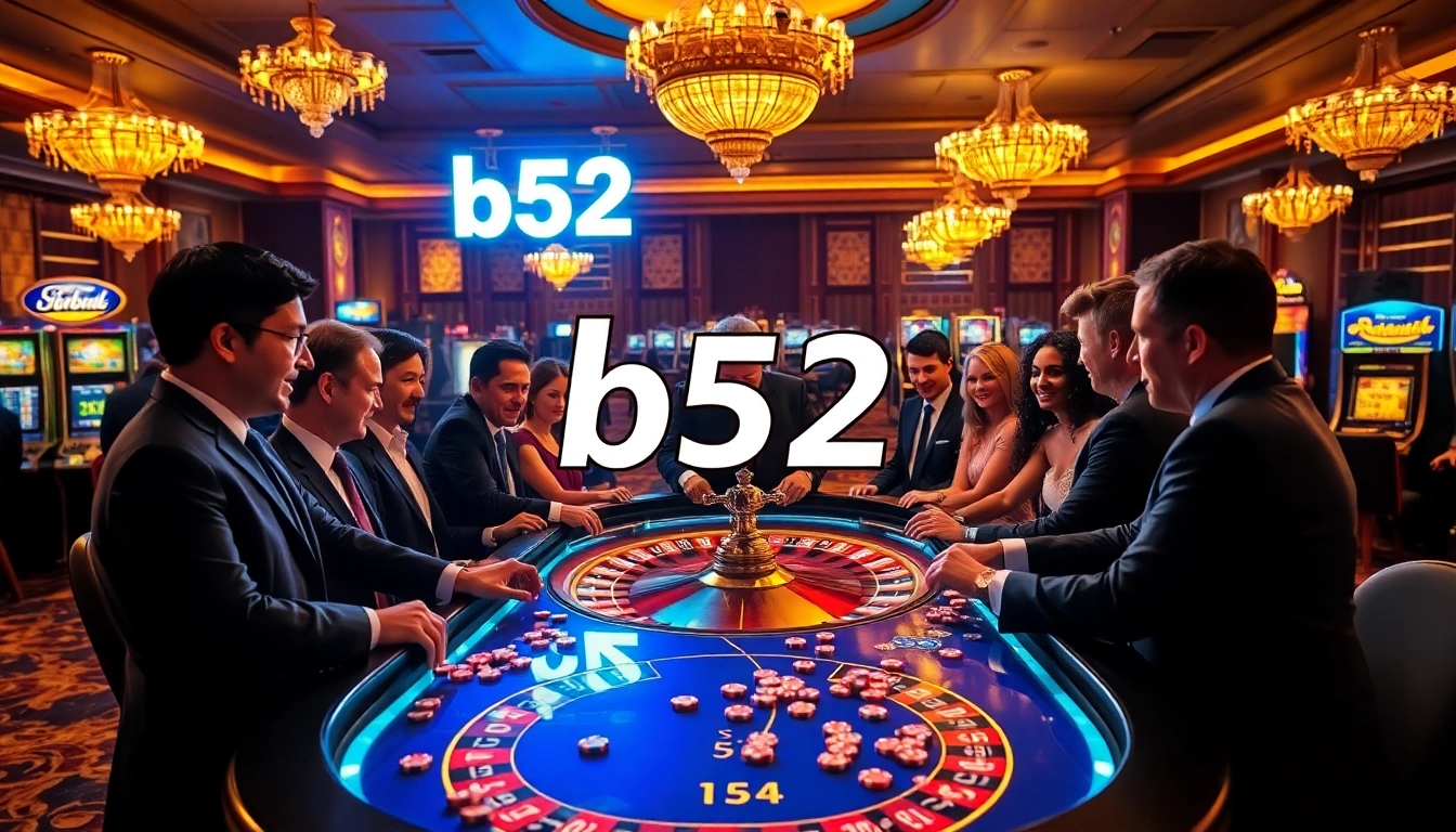 Experience thrilling casino gameplay with b52 at a luxurious roulette table.