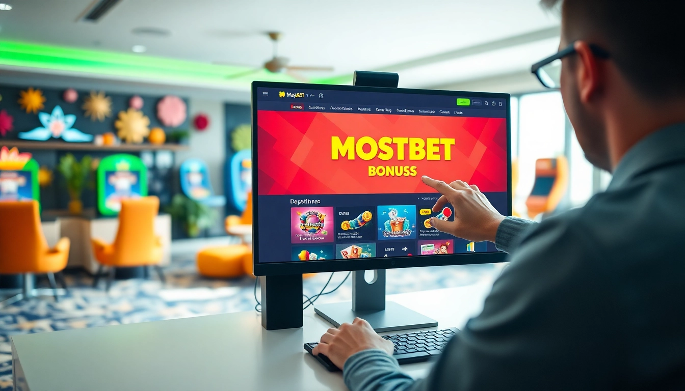 Mostbet depozit bonusu ilə oyunçunun interaktiv ekranı ilə tanış olması.