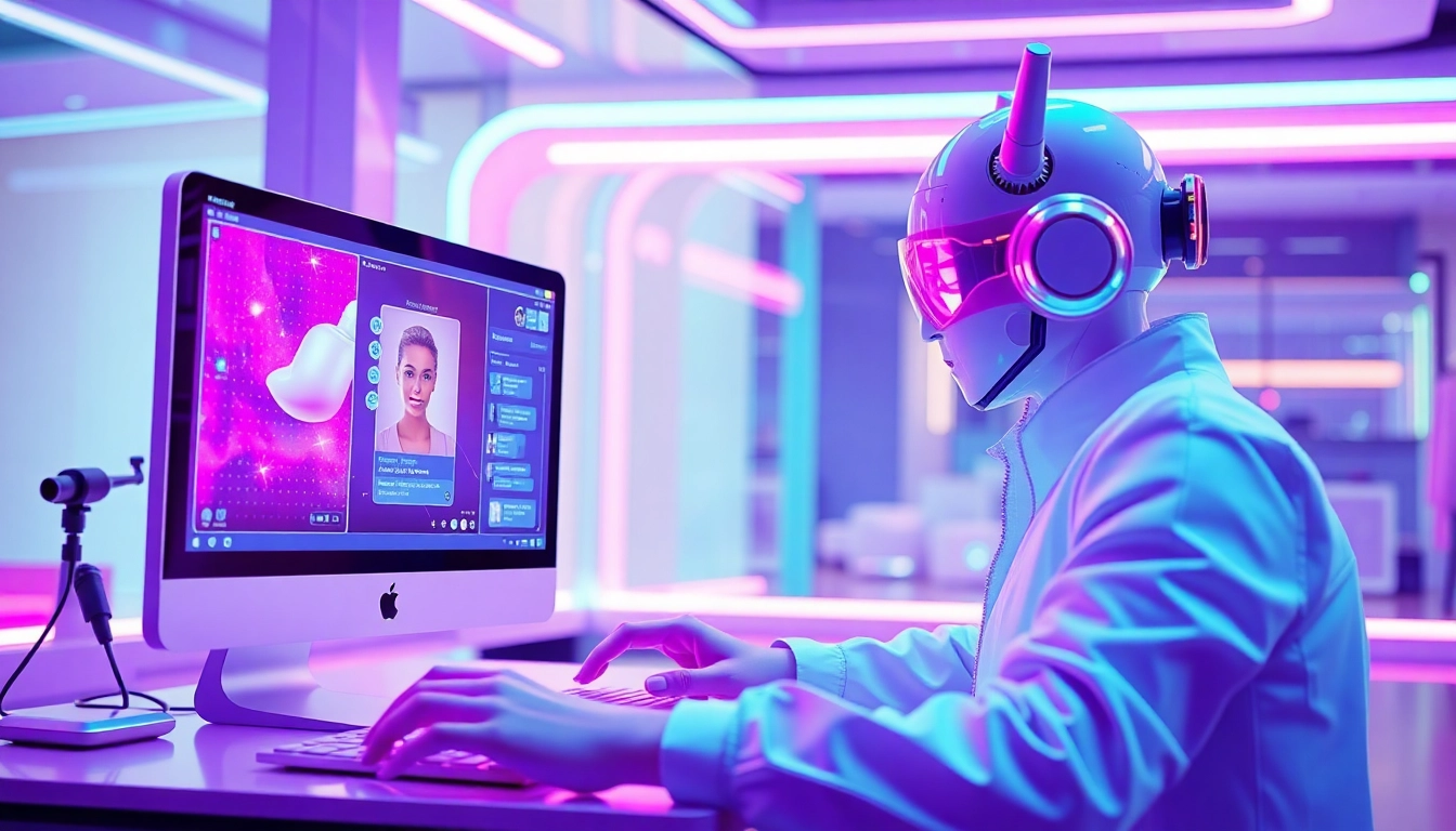 Engaging NSFW AI chat interface showcasing innovative technology in a vibrant digital space.