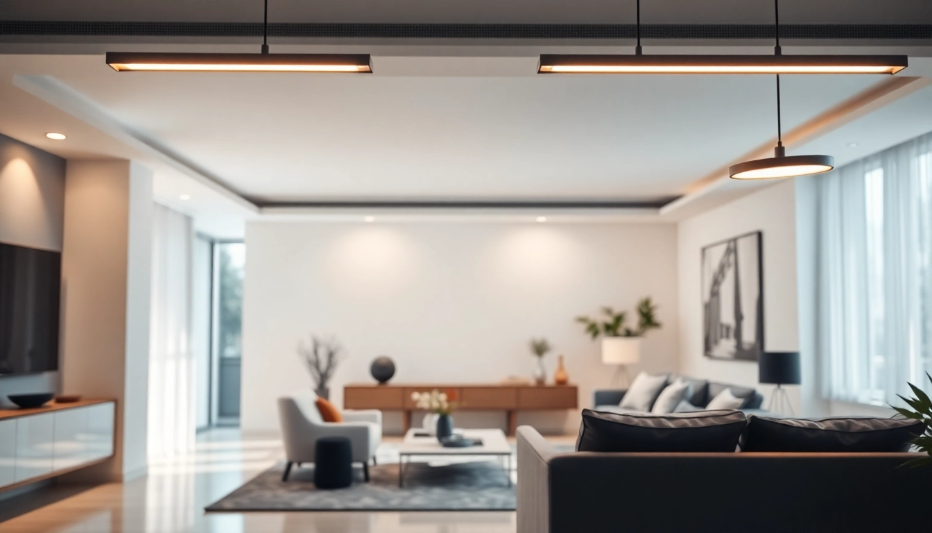 Sleek Illumination illuminating a modern living space with minimalist design features.
