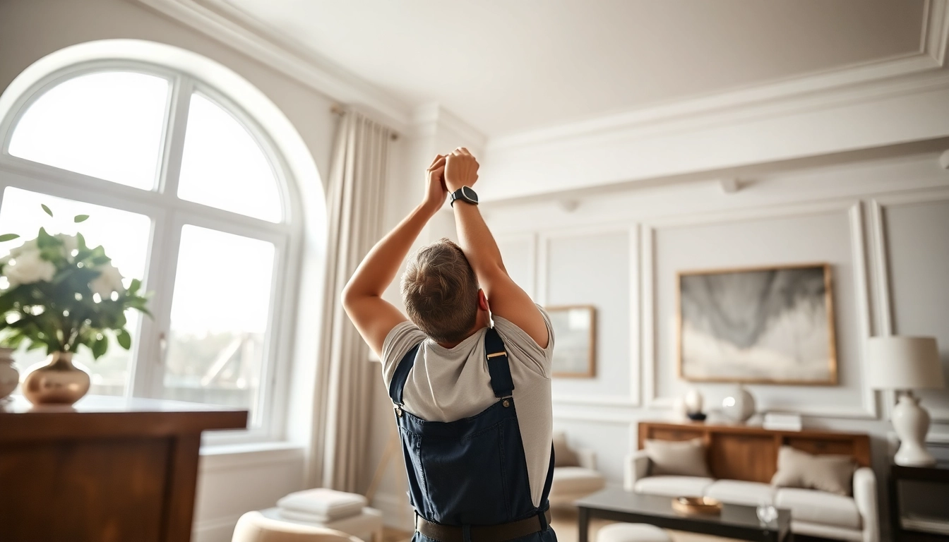 Creating stunning trim work in a modern home with detailed craftsmanship.