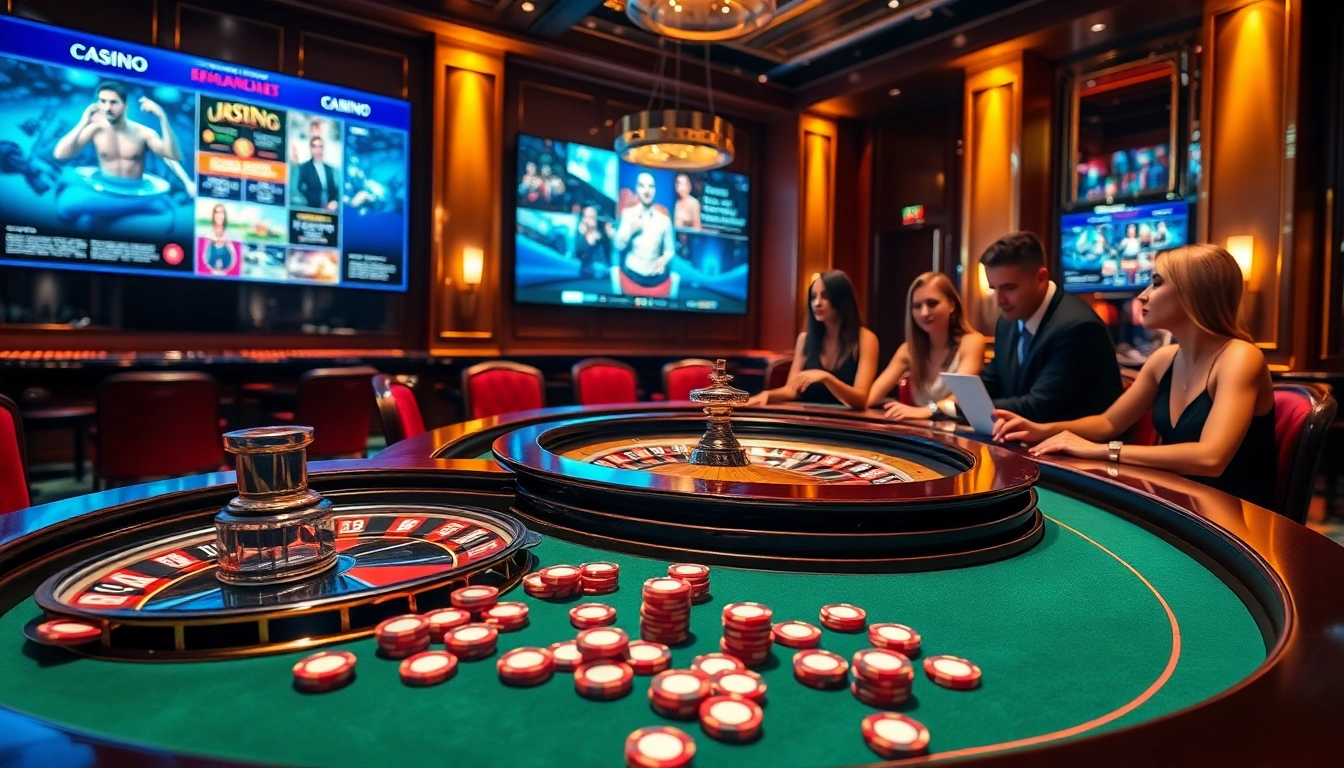 Vivez l'excitation dans le meilleur casino en ligne avec des joueurs profitant du poker et de la roulette.