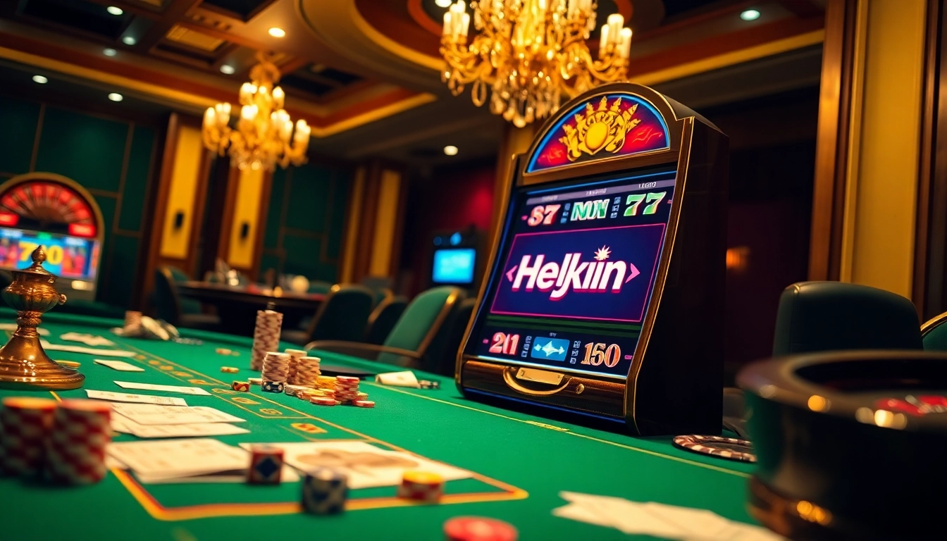 Experience the excitement at Hoki77 Heylink with vibrant slot machines and casino games.