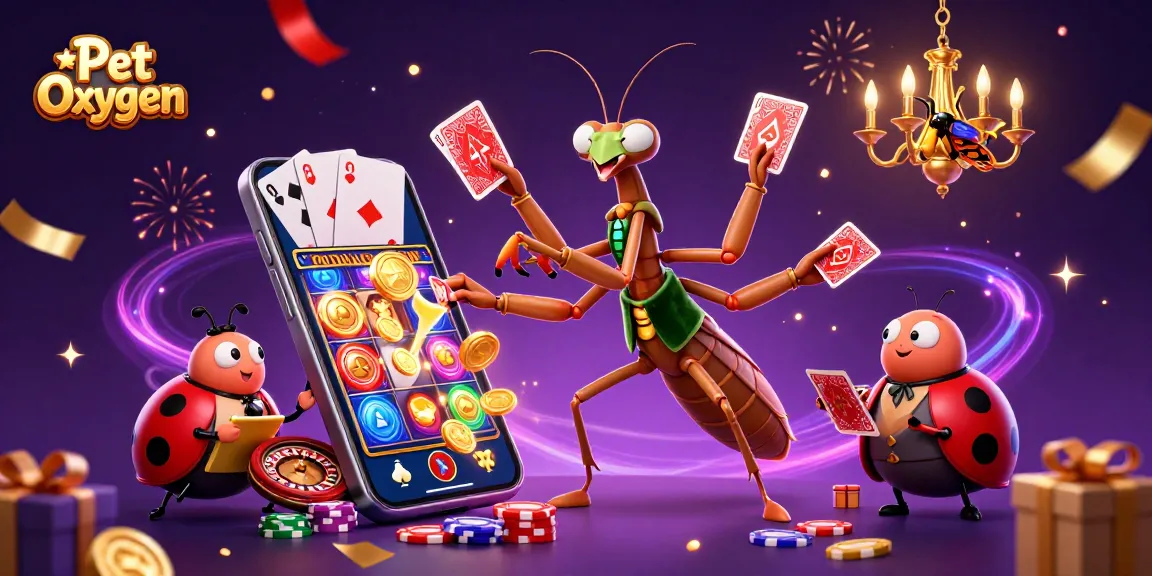 Engage with Pet Oxygen while experiencing thrilling casino fun with vibrant animated characters and games.